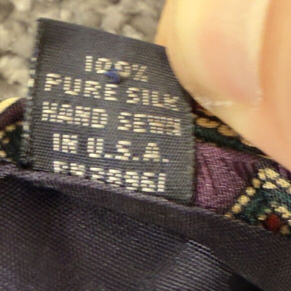 Burberry Burberrys Of London Vintage 100% Silk Men's Neck‎ Tie Paisley 57" x 4" - Picture 6 of 8